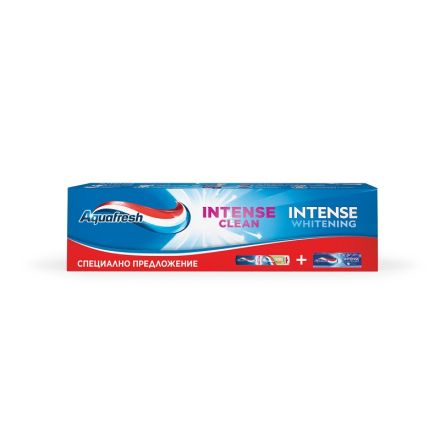 AQUAFRESH INTENSE CLEAN Паста за зъби, 75 мл + Четка за зъби