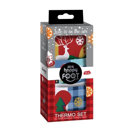 HAPPY FOOTTOPIA Чорапи Термо Памук Елен Р-Р 39-42, 3бр.