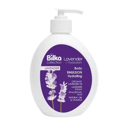 BILKA LAVENDER &HYALURON Хидратираща eмулсия за тяло , 350мл