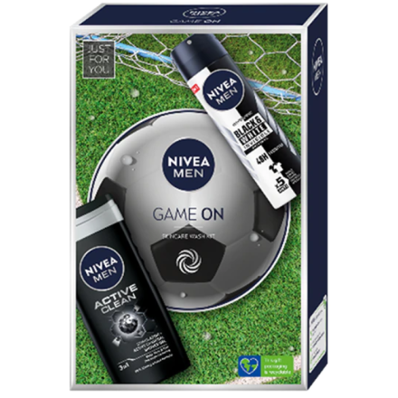 NIVEA MEN GAME ON Комплект Део спрей, 150 мл + Душ гел, 250 мл