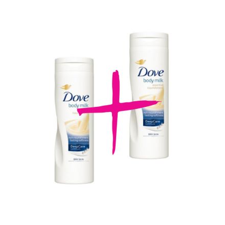 DOVE Мляко за тяло, 2бр x 250 мл.