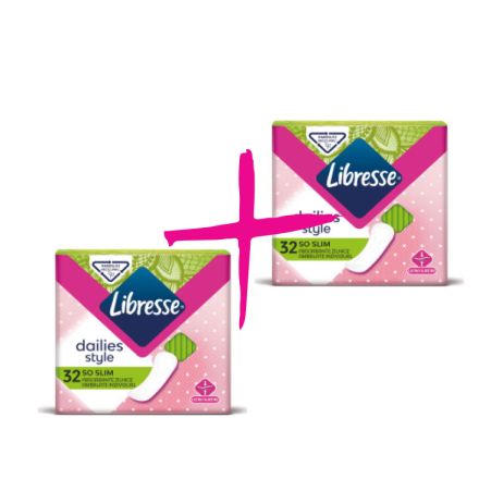 LIBRESSE SO SLIM Ежедневни дамски превръзки, 2бр x 32 бр./оп
