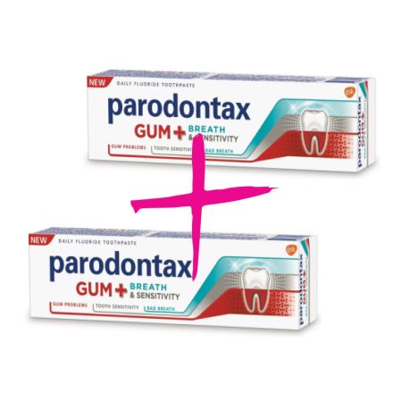 PARODONTAX GUM BREATH & SENSITIVITY Паста за зъби Original,  2бр x 75 мл.