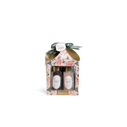 IDC  SCENTED GARDEN Комплект Душ гел, 100 мл + Гел-пяна за вана, 100 мл + Гъба за баня, 1 бр.