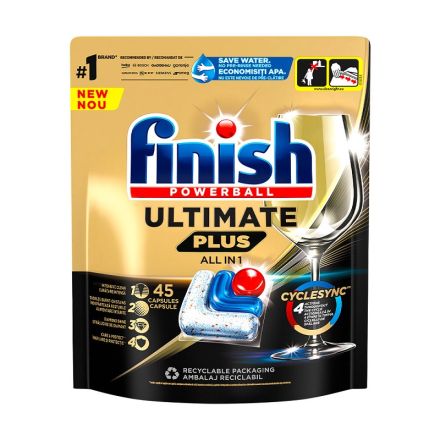FINISH ULTIMATE PLUS Капсули за съдомиялна, 45 бр.