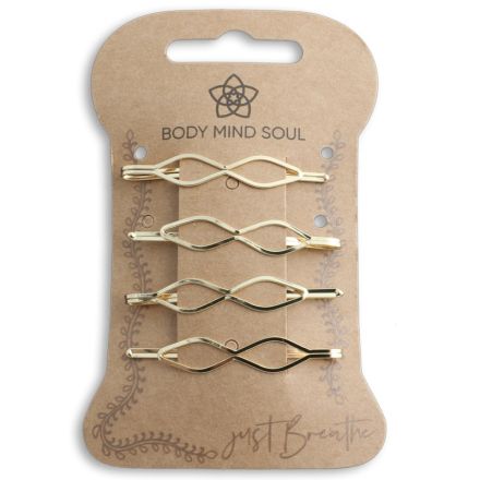 TRISA YOGA Метални фиби, златни, 4бр.