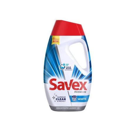 SAVEX PREMIUM WHITE Течен перилен препарат, 21 пранета