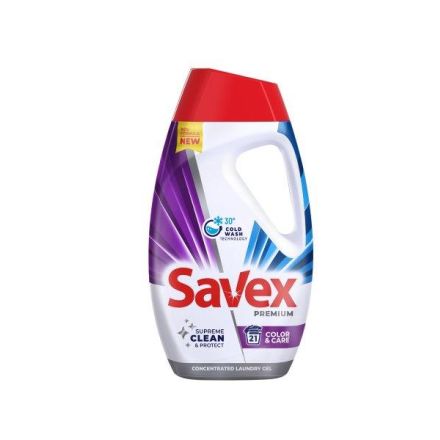 SAVEX PREMIUM COLOR & CARE Течен перилен препарат, 21 пранета