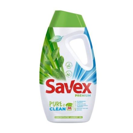 SAVEX PREMIUM PURE Течен перилен препарат, 38 пранета