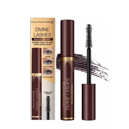 MAX FACTOR DIVINE LASHES BLACK BROWN Спирала за очи, 8 мл