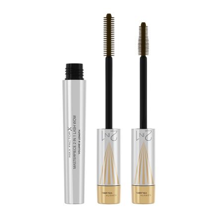 MAX FACTOR MASTERPIECE 2 IN 1 LASH WOW BLACK-BROWN Спирала за мигли, 7 мл