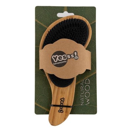YESSS! Четка за коса дървена против заплитане, 1бр