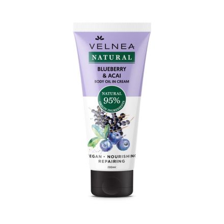 VELNEA NATURAL BLUEBERRY & ACAI Крем за тяло, 200мл