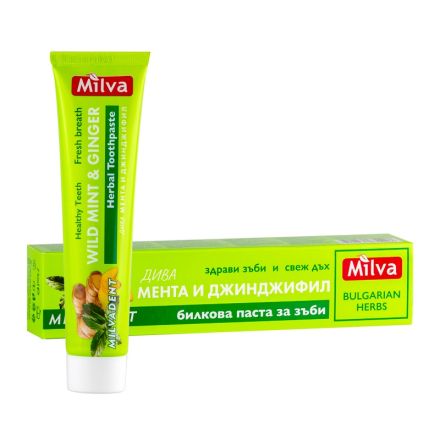 MILVA Билкова паста за зъби с дива мента и джинджифил,75мл