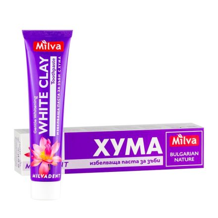 MILVA Избелваща паста за зъби с хума, 75мл