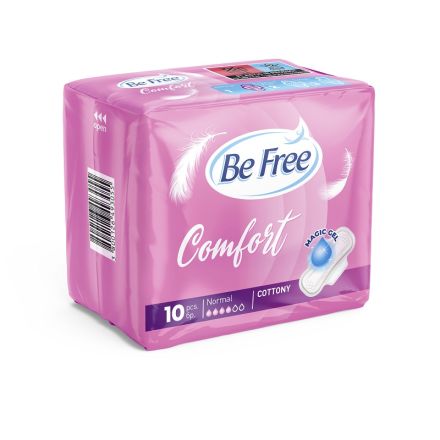BE FREE COMFORT Дамски превръзки с памучно покритие, 10 бр. 