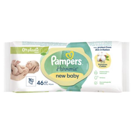 PAMPERS HARMONIE NEW BABY Мокри кърпички , 46 броя