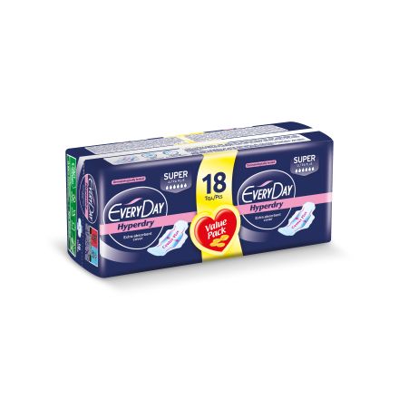 EVERYDAY HYPERDRY SUPER Дамски превръзки, 18 бр.