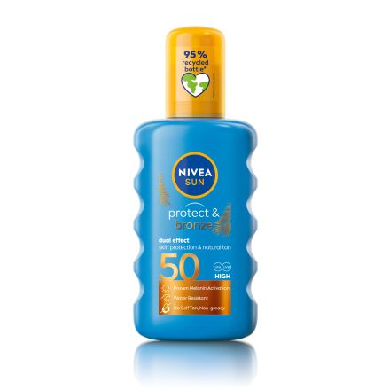 NIVEA SUN PROTECT&BRONZE Слънцезащитен спрей SPF 50+, 200 мл