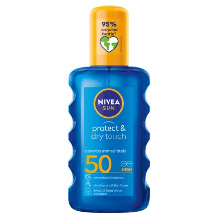 NIVEA SUN PROTECT&DRY TOUCH Слънцезащитен спрей SPF 50+, 200 мл