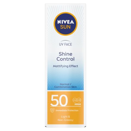 NIVEA SUN Слънцезащитен UV крем за лице с контрол върху омазняването SPF50, 50 мл
