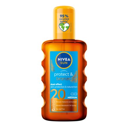 NIVEA SUN PROTECT&BRONZE Защитно олио за допълнителен тен SPF 20, 200 мл