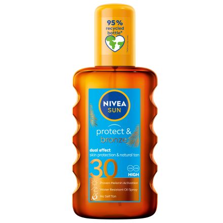 NIVEA SUN PROTECT&BRONZE Защитно олио за допълнителен тен SPF 30, 200 мл