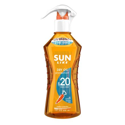 SUN LIKE Слънцезащитно сухо олио за тяло SPF20, 200 мл