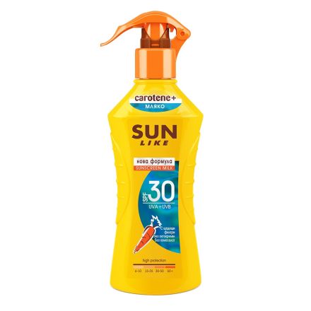 SUN LIKE Слънцезащитно спрей мляко SPF30, 200 мл