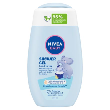 NIVEA BABY Нежен Душ-гел за коса и тяло, 200 мл.