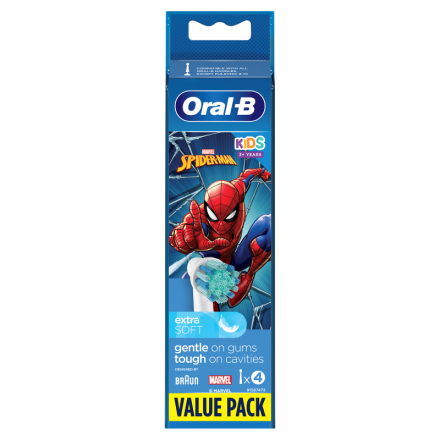 ORAL-B SPIDERMAN Комплект накрайници за електрическа четка, 4бр.