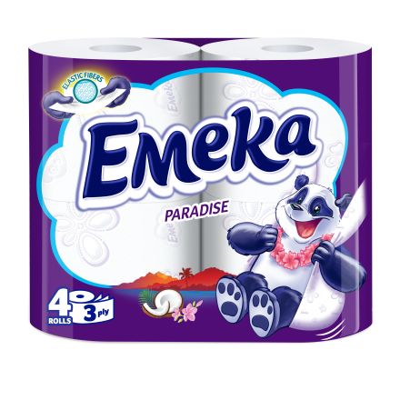 EMEKA PARADISE Тоалетна хартия, 3 пл./ 4 бр.