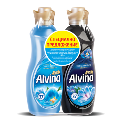ALVINA DELUXE PERFUME Intense Euphoria & Magnetic Омекотител, 2 х 37 пранета