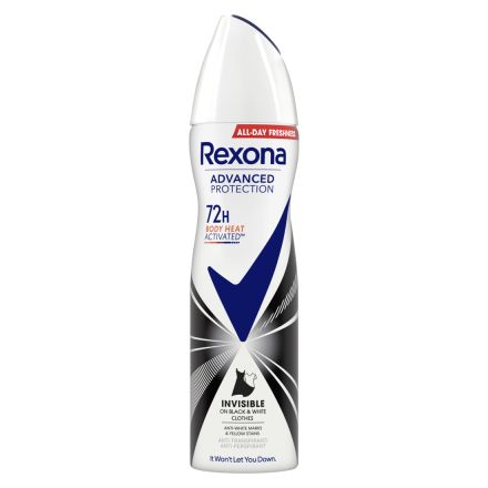 REXONA ADVANCED PROTECTION Invisiblе Black and White Дамски део спрей, 150 мл