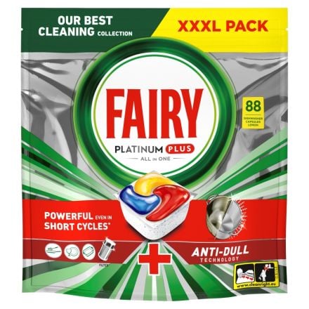 FAIRY PLATINUM PLUS LEMONТаблетки за съдомиялна, 88 бр.