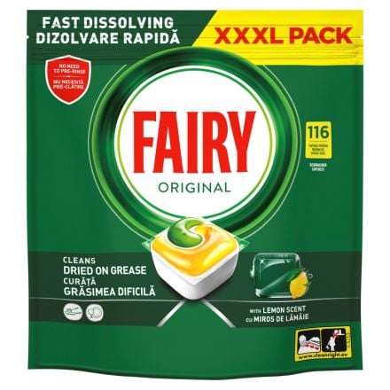 FAIRY ORIGINAL TABLET LEMON Таблетки за съдомиялна, 116 бр.