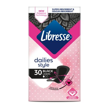LIBRESSE NORMAL BLACK Ежедневни дамски превръзки, 30бр.