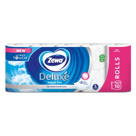 ZEWA DELUXE AQUA TUBE Тоалетна хартия 3 пласта DELICATE CARE, 10 бр.