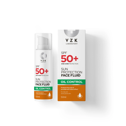VZK SUN Флуид за лице за контрол за омазняването SPF 50, 50 МЛ