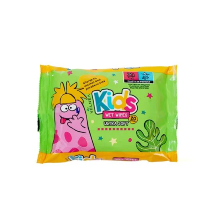 VELNEA KIDS ULTRA SOFT Мокри кърпички Алое вера, 20 бр.
