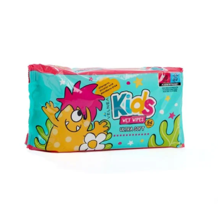 VELNEA KIDS ULTRA SOFT Мокри кърпички, 64 бр.