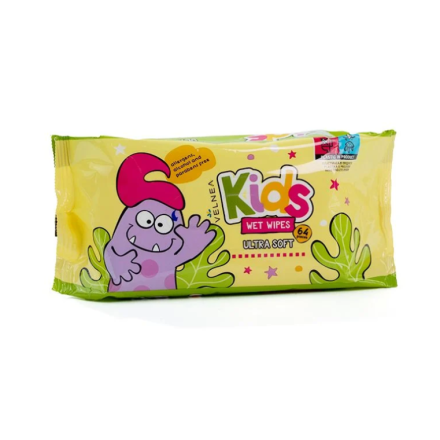 VELNEA KIDS ULTRA SOFT Мокри кърпички Милк тий, 64 бр.