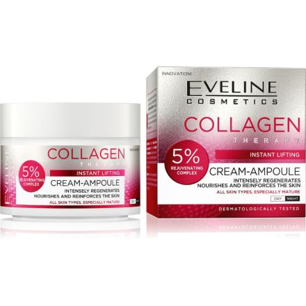 EVELINE CREAM-AMPOULE COLLAGEN Дневен/Нощен крем за лице -Незабавен лифтинг, 50 мл.