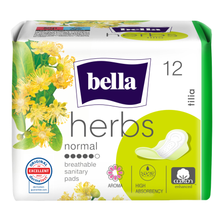 BELLA HERBS TILIA FLOWER Дамски превръзки, 12 бр.
