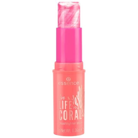 ESSENCE LIVE LIFE IN CORAL Стик руж и хайлайтър за лице