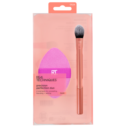 Real Techiques Precision Perfection Duo Комплект четка + Powder puff