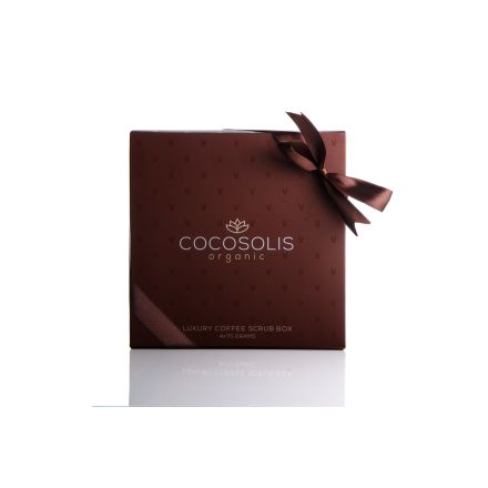 COCOSOLIS Luxury Coffee Scrub Box Комплект натурални био скраба за тяло, 280g (4 x 70 g)