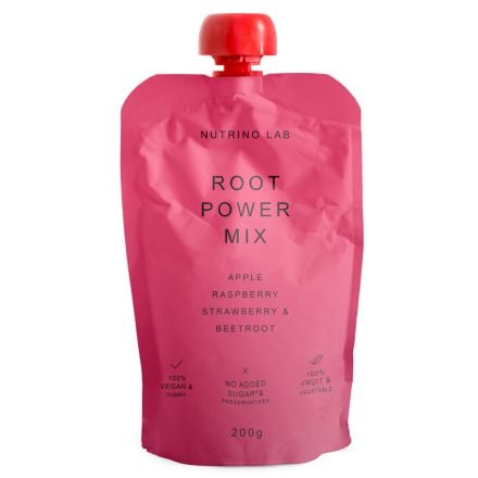 NUTRINO LABПюре микс от плодове и зеленчуци Ябълка, Малина, Ягода и Червено цвекло, 200 гр.
