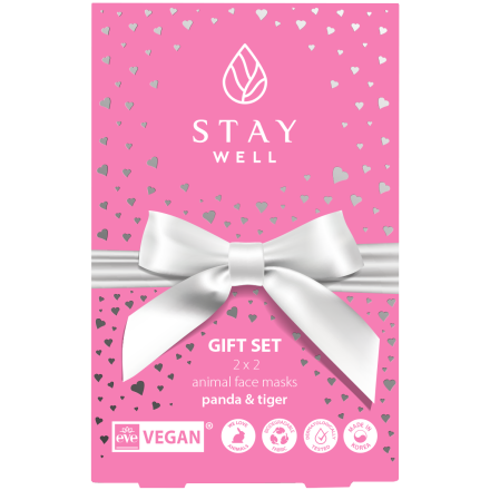 STAY Well Маски за лице животни, (2+2 бр)