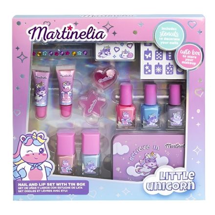 IDC Martinelia Детски подаръчен комплект грим и маникюр Little Unicorn, 6 части 